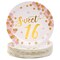 48-Pack Rose Gold and Pink Sweet 16 Birthday Plates for 16th Birthday Party (9 in)